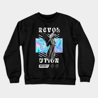 Hologram Angel Streetwear Revolution Crewneck Sweatshirt